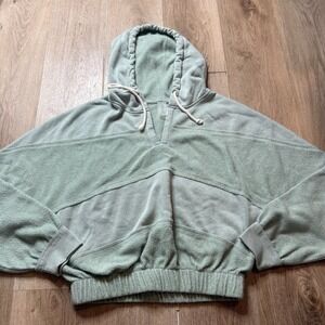AS Revival Crop Hoodie Sweatshirt Green Women's S NWOT